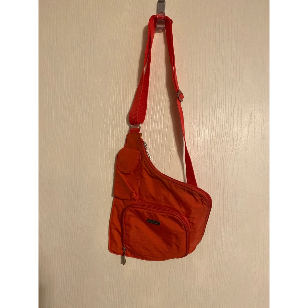Baggallini Pink Nylon Crossbody Sling Bag Adjustable Strap 0274